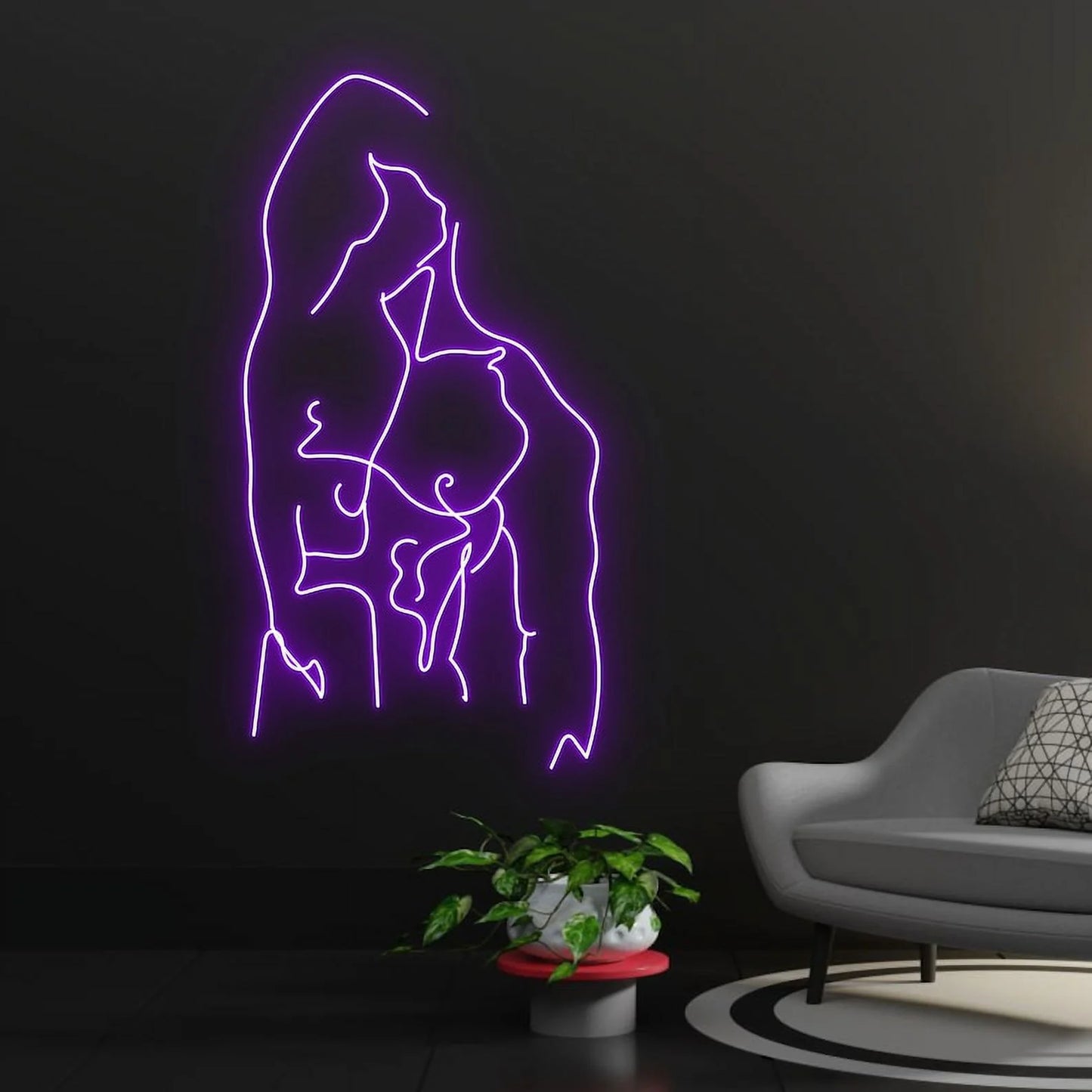 Sexy Man Body Neon Sign, Naked Man Neon Light, Man'S Muscle Led Light, Custom Neon Sign, Bedroom Neon Sign, Wall Décor