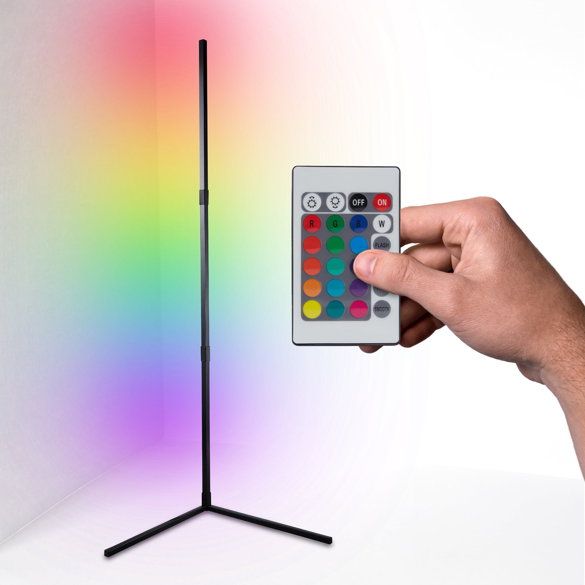 RGB Corner Light Bar, Reacts to Music and Sound with LED Lighting Features with Remote