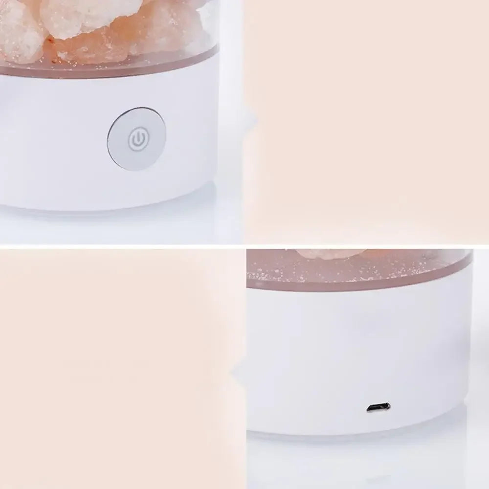 Salt Lamp Himalayan Crystal Salt Stone Night Light Lamp Negative Ion Air Purification Sleep Aid Square round Lamp