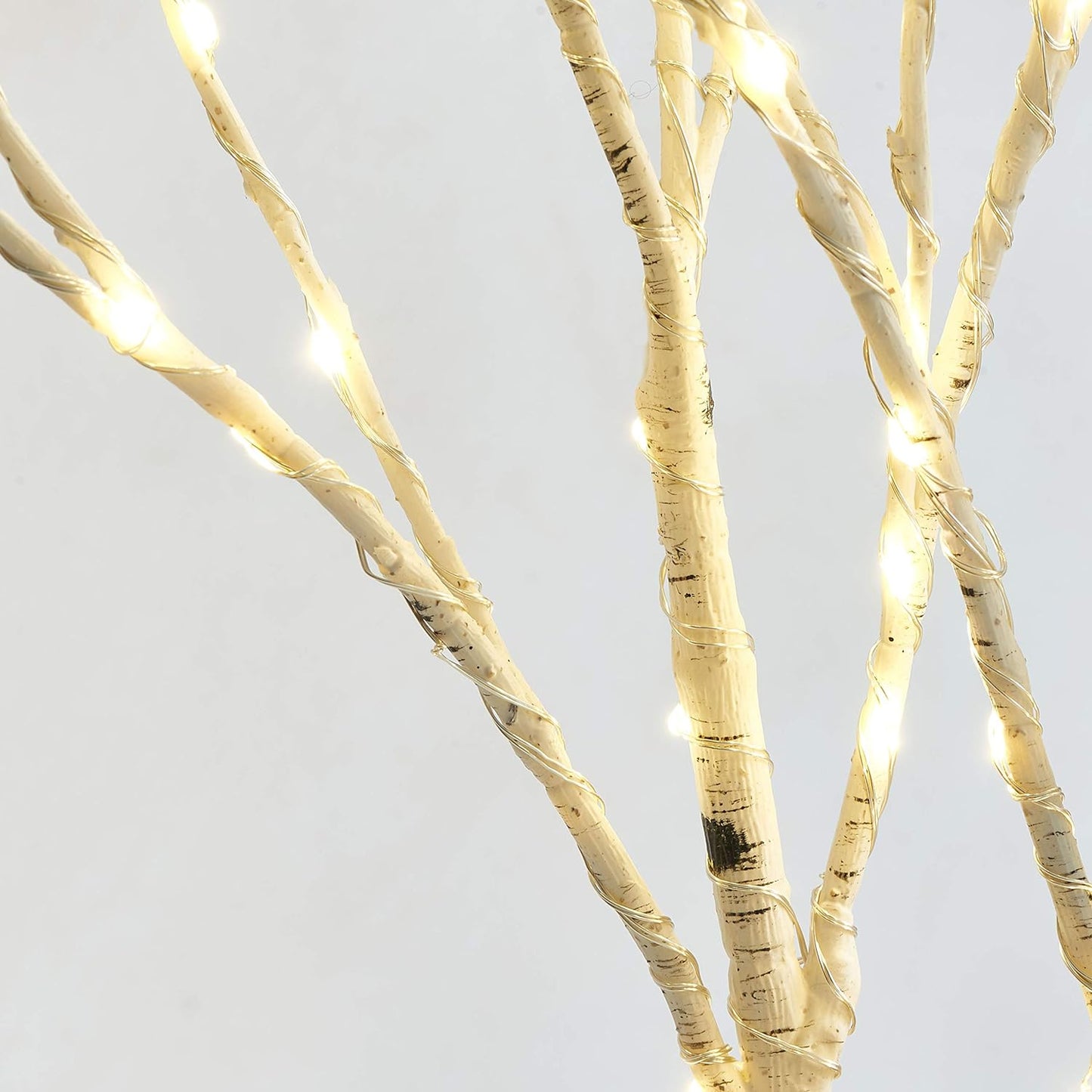 Lighted White Twig Branches 32IN 100 LED with Timer Battery Operated, Artificial Tree Branch with Warm White Lights for Holiday Xmas Home Decoration Indoor Outdoor Decor