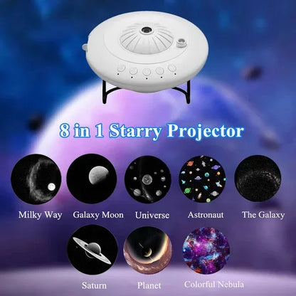 NEW UFO LED Star Projector Night Light 8 in 1 Planetarium Projection Galaxy Starry Sky Projector Lamp for Kids Gift Room Decor