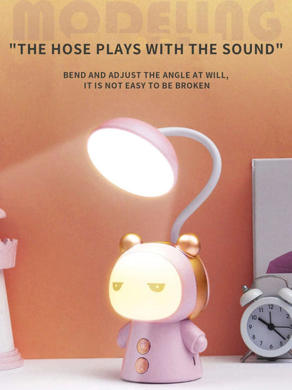 1Pc ABS Desk Lamp, Cartoon Design Purple Desk Light for Home, Desktop