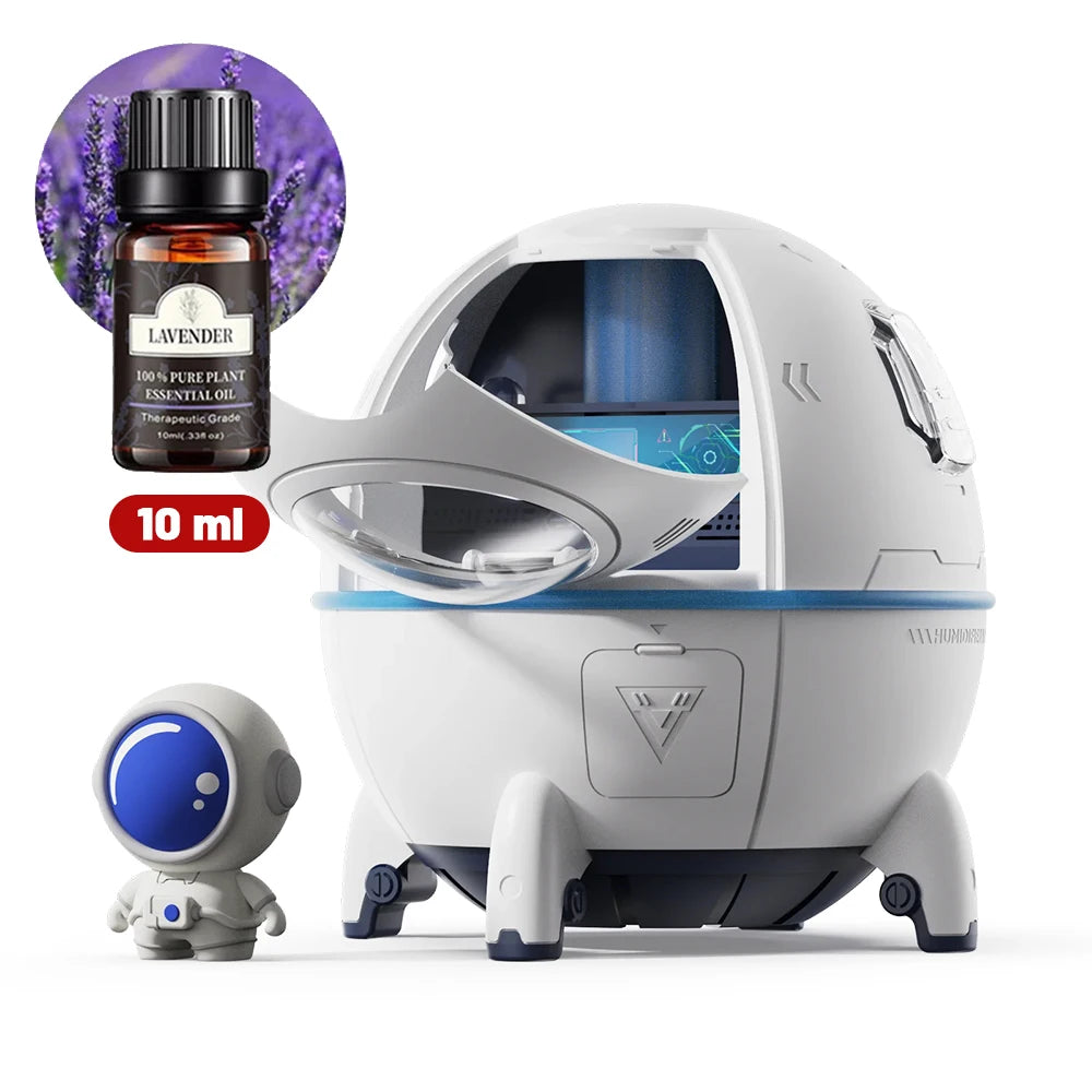 220ML Space Capsule Air Humidifier USB Ultrasonic Cool Mist Aromatherapy Water Diffuser with Led Light Astronaut Humidificad