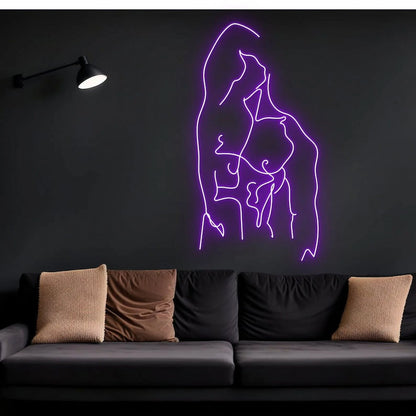 Sexy Man Body Neon Sign, Naked Man Neon Light, Man'S Muscle Led Light, Custom Neon Sign, Bedroom Neon Sign, Wall Décor