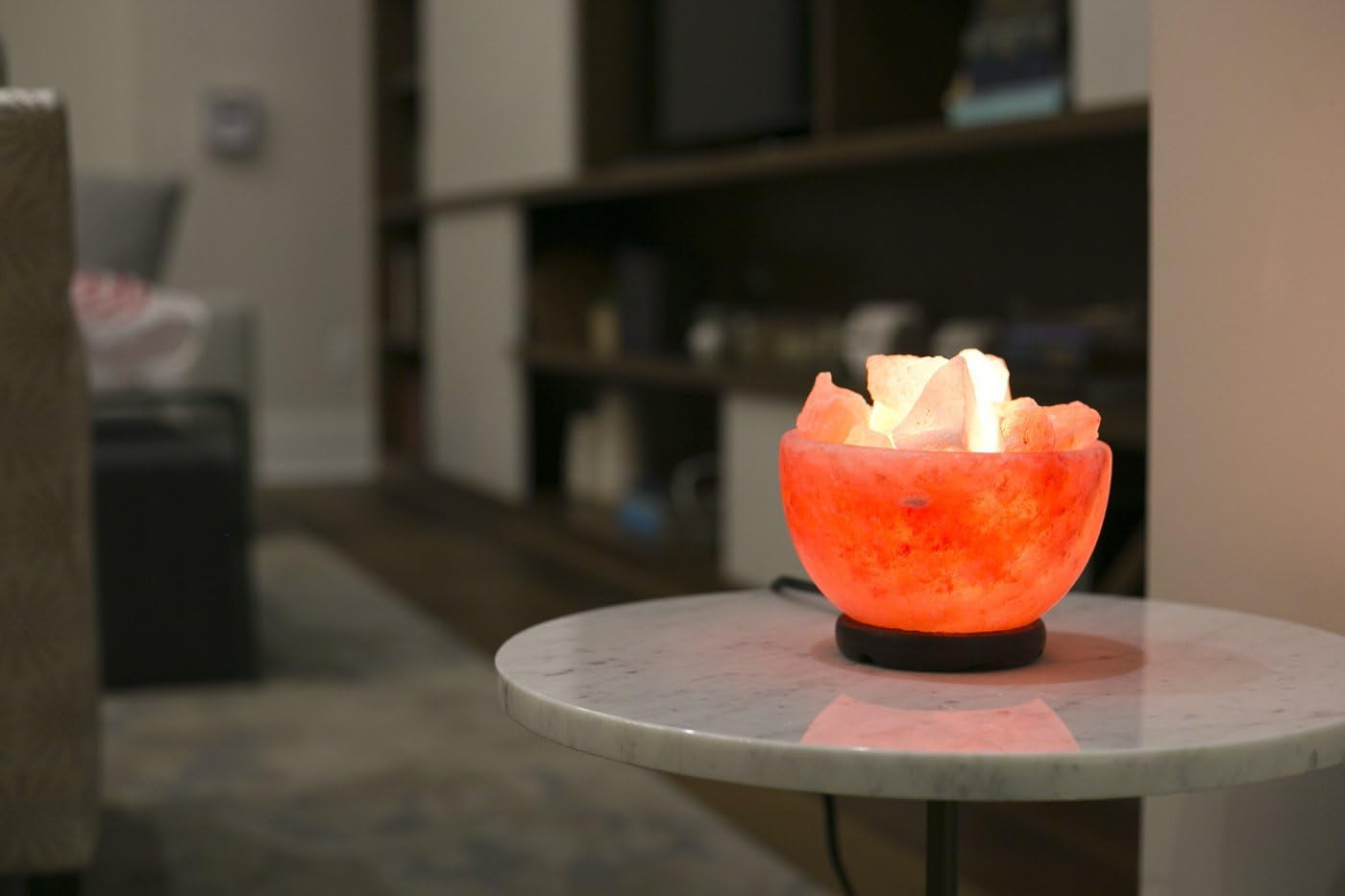 Natural Himalayan Salt Lamp Bowl Hand Crafted by Ambient Authentic Natural Crystal Salt Rock with UL Listed Dimmer Switch…