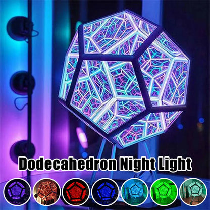 Christmas Decor Night Lights Creative Cool Infinite Dodecahedron Creative Cool Color Art Lights Dream Star Lights Festoon Gifts