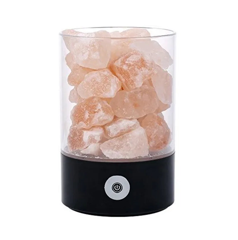 Salt Lamp Himalayan Crystal Salt Stone Night Light Lamp Negative Ion Air Purification Sleep Aid Square round Lamp