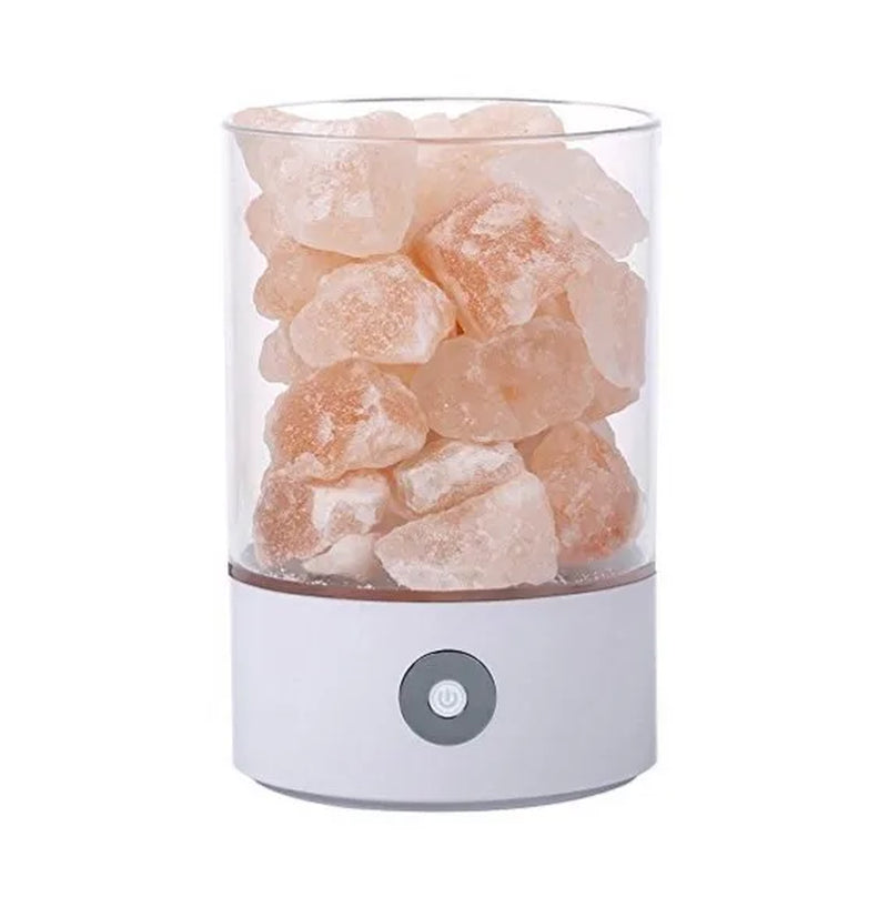 Salt Lamp Himalayan Crystal Salt Stone Night Light Lamp Negative Ion Air Purification Sleep Aid Square round Lamp