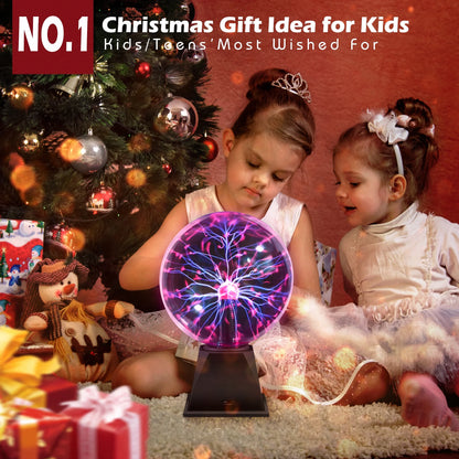 Plasma Ball Orb, 3"Plasma Ball Plasma Globe for Kids Thunder Lightning Decorative Lamp USB/ Powered