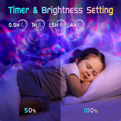 Galaxy Projector Galaxy Light, 4 in 1 LED Galaxy Projector 20 Lighting Effects Night Light Projector/ White Noise Star Projector Galaxy Light Bluetooth Music Speaker & Remote Control & Timer