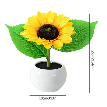 LED Sunflower Decorative Light Rechargeable Bedroom Lamp Creative Night Light for Kids Friend Birthday Holiday Gift