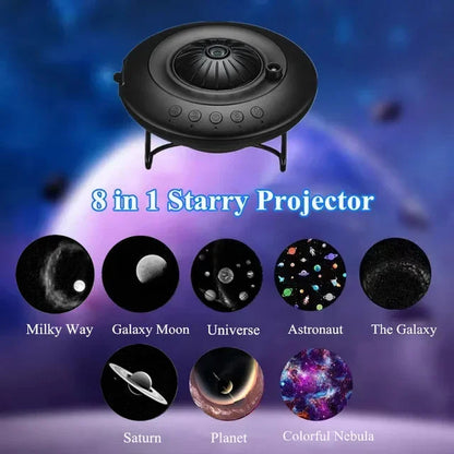 NEW UFO LED Star Projector Night Light 8 in 1 Planetarium Projection Galaxy Starry Sky Projector Lamp for Kids Gift Room Decor