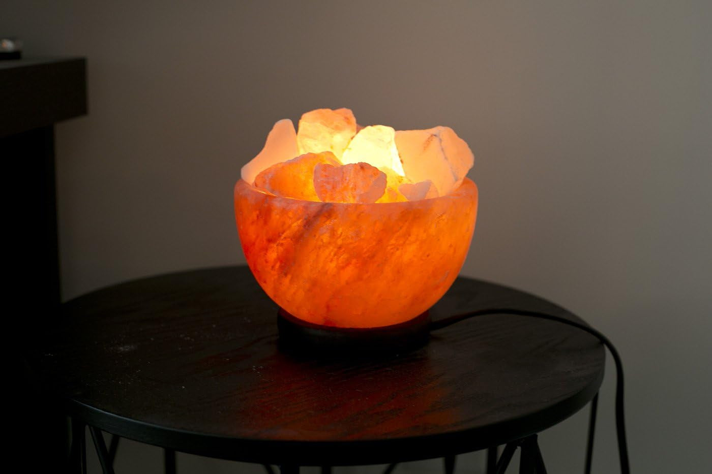 Natural Himalayan Salt Lamp Bowl Hand Crafted by Ambient Authentic Natural Crystal Salt Rock with UL Listed Dimmer Switch…