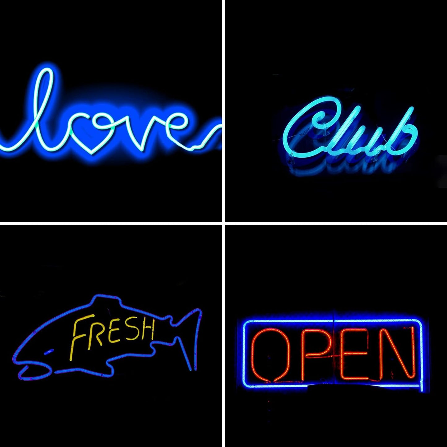 Neon Lights, 16.4Ft/5M Led Rope Lights for Bedroom, 12V DC Flexible Led Strip Lights Waterproof Neon Flex, Silicone Blue Decor for Indoor Outdoor Home Patio Room Kithchen(No Power Adapter)